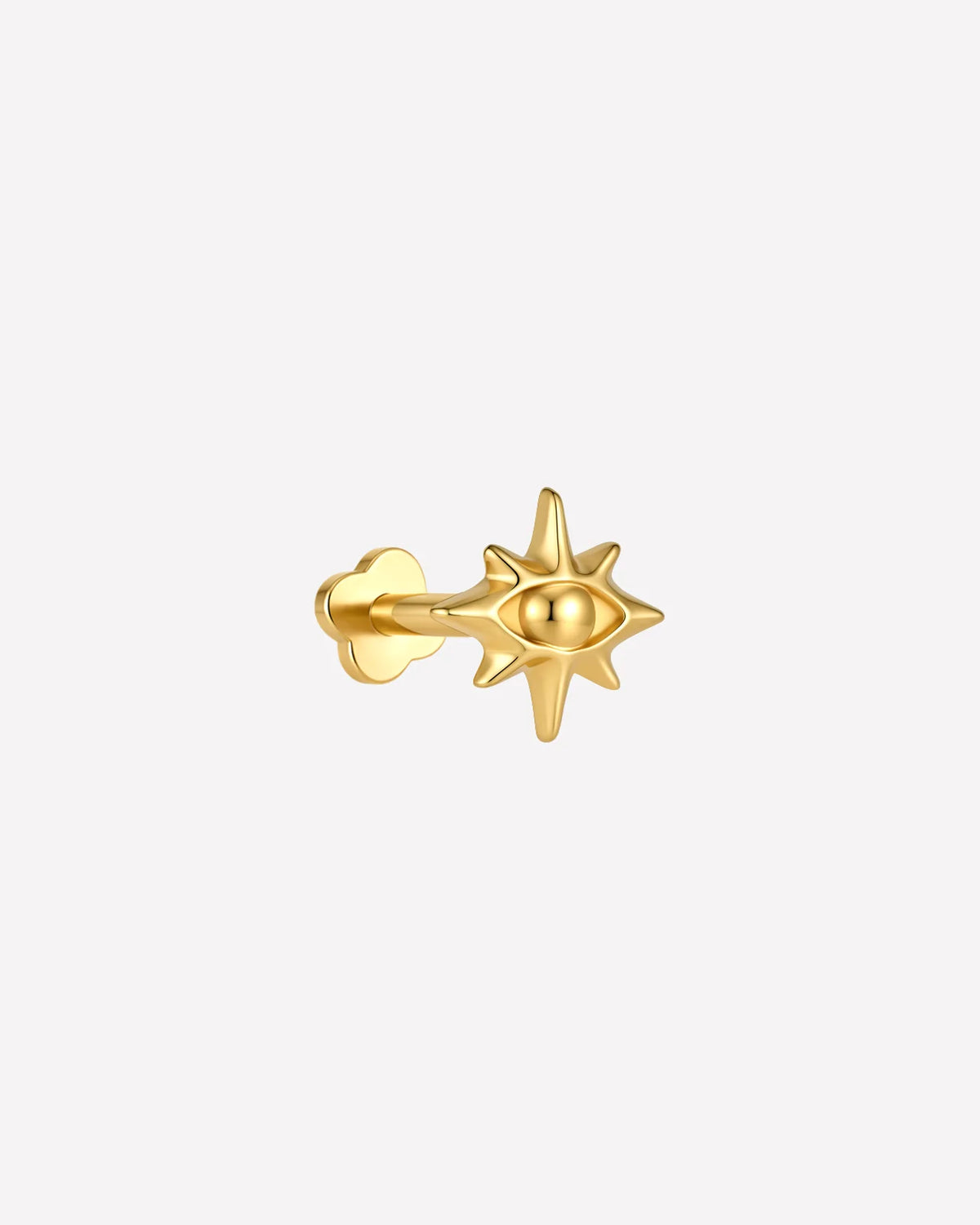Solar Gaze Starburst Flatback Stud - Gold - image 10