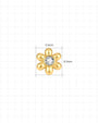 Petal Pop Flatback Stud - Gold Crystal Clear - 5.5 x 6.2mm size guide