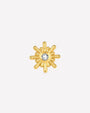 Sunbeam Flatback Stud - Gold Crystal Clear - front view