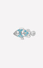 Coral Clownfish Flatback Stud - Silver Ocean Mist - image 1