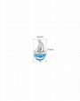 Silver Ocean Mist jewelry front size