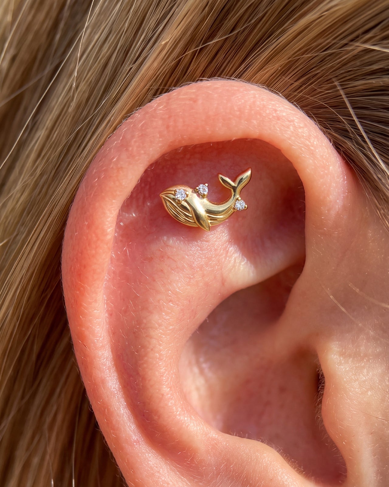 Gold Crystal Clear alternate wearing view