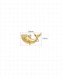 Gold Crystal Clear jewelry front size