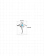 Silver Ocean Mist manta ray jewelry front size