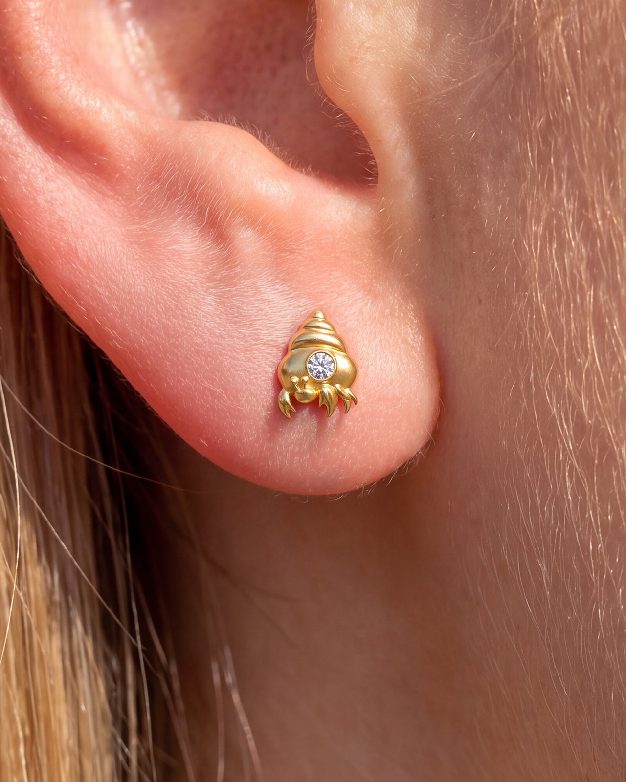 Gold Crystal Clear wearing view