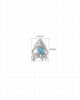 Silver Ocean Mist jewelry front size