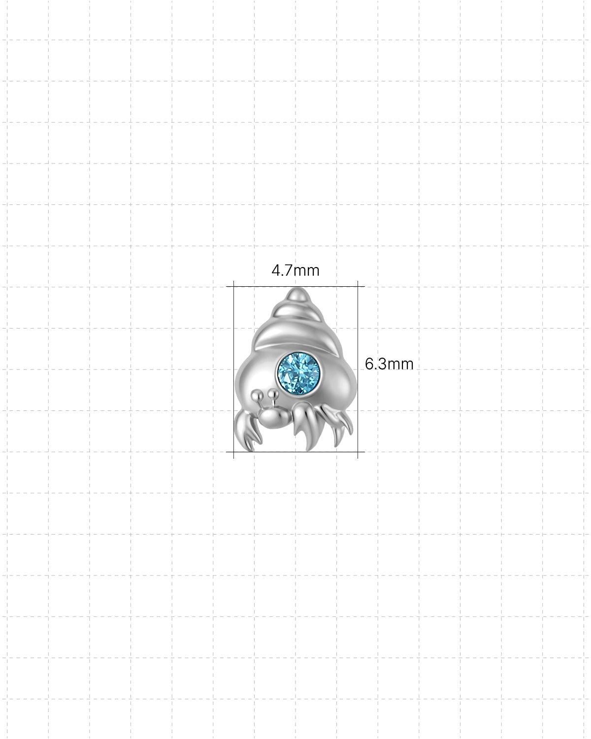 Silver Ocean Mist jewelry front size