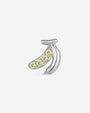 Banana Pop Flatback Stud - Silver Threadless - Image 1