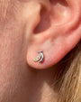 Banana Pop Flatback Stud - Silver Threadless - Image 2