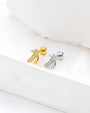 Banana Pop Flatback Stud - Silver Threadless - Image 4