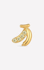 Banana Pop Flatback Stud - Gold Threadless - Image 1