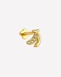 Banana Pop Flatback Stud - Gold Threadless - Image 4