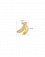 Banana Pop Flatback Stud - Gold Threadless - Image 6