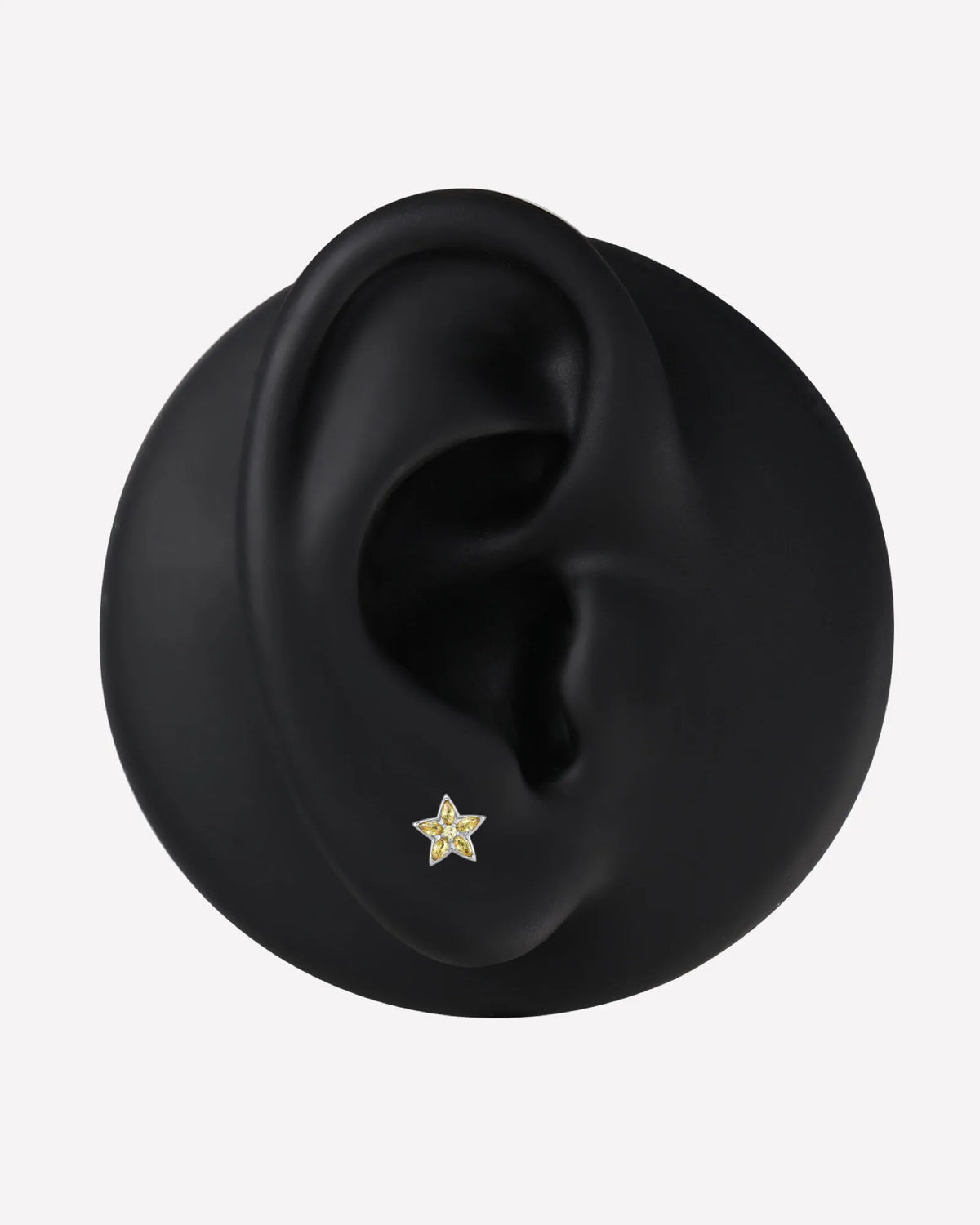 Starfruit Glow Flatback Stud - Silver Threadless - Image 8