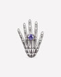 Phantom Touch Threadless Flatback Stud in Silver Twilight Tanzanite, front view