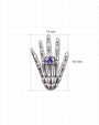 Phantom Touch Threadless Flatback Stud in Silver Twilight Tanzanite, size guide, 7.2mm wide by 10.1mm high