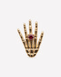 Phantom Touch Threadless Flatback Stud in Gold Garnet Red, front view