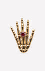 Phantom Touch Threadless Flatback Stud in Gold Garnet Red, front view
