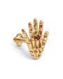 Phantom Touch Threadless Flatback Stud in Gold Garnet Red, side view