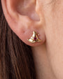 Spellbound Witch Hat flatback stud in gold tone with red cubic zirconia, image 5