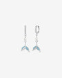 Mermaid Glow Drop Earrings Silver Ocean Mist front view