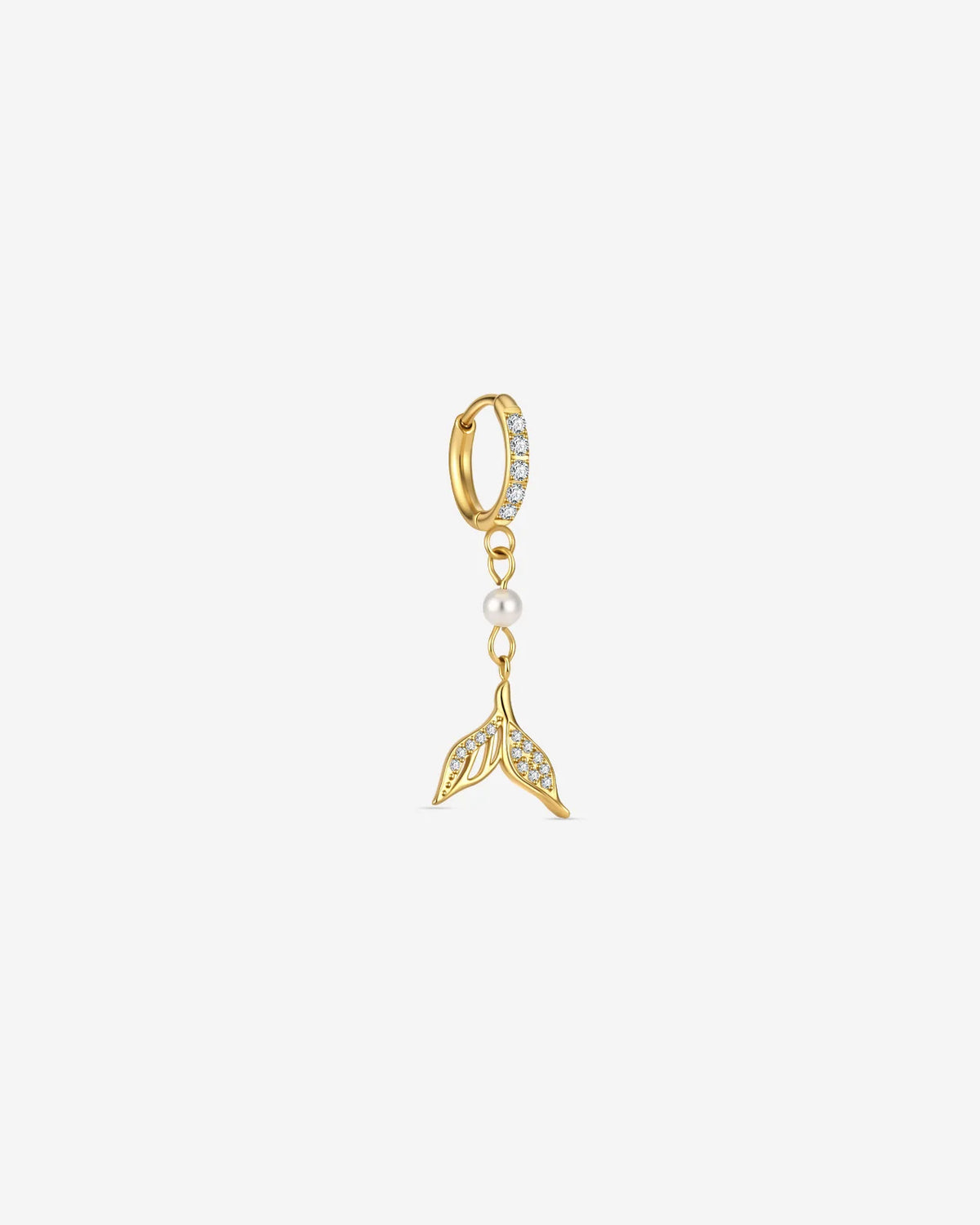 Mermaid Glow Drop Earrings Gold Crystal Clear product detail