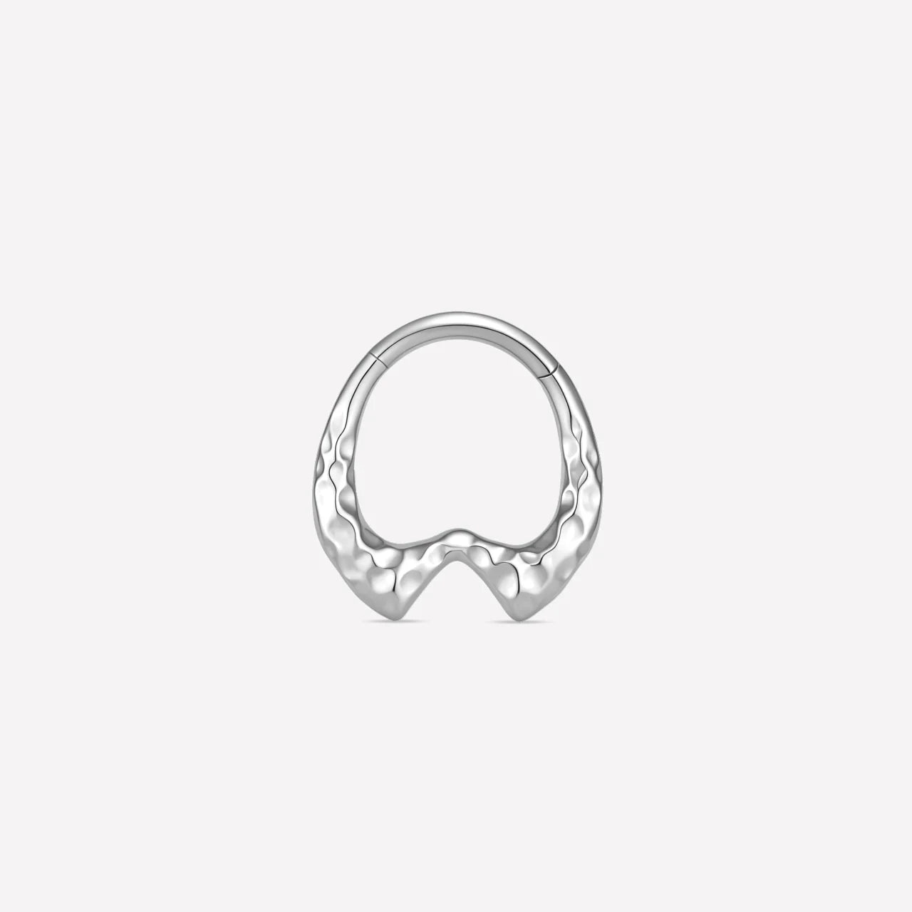 Molten Tide Clicker Ring Silver front view