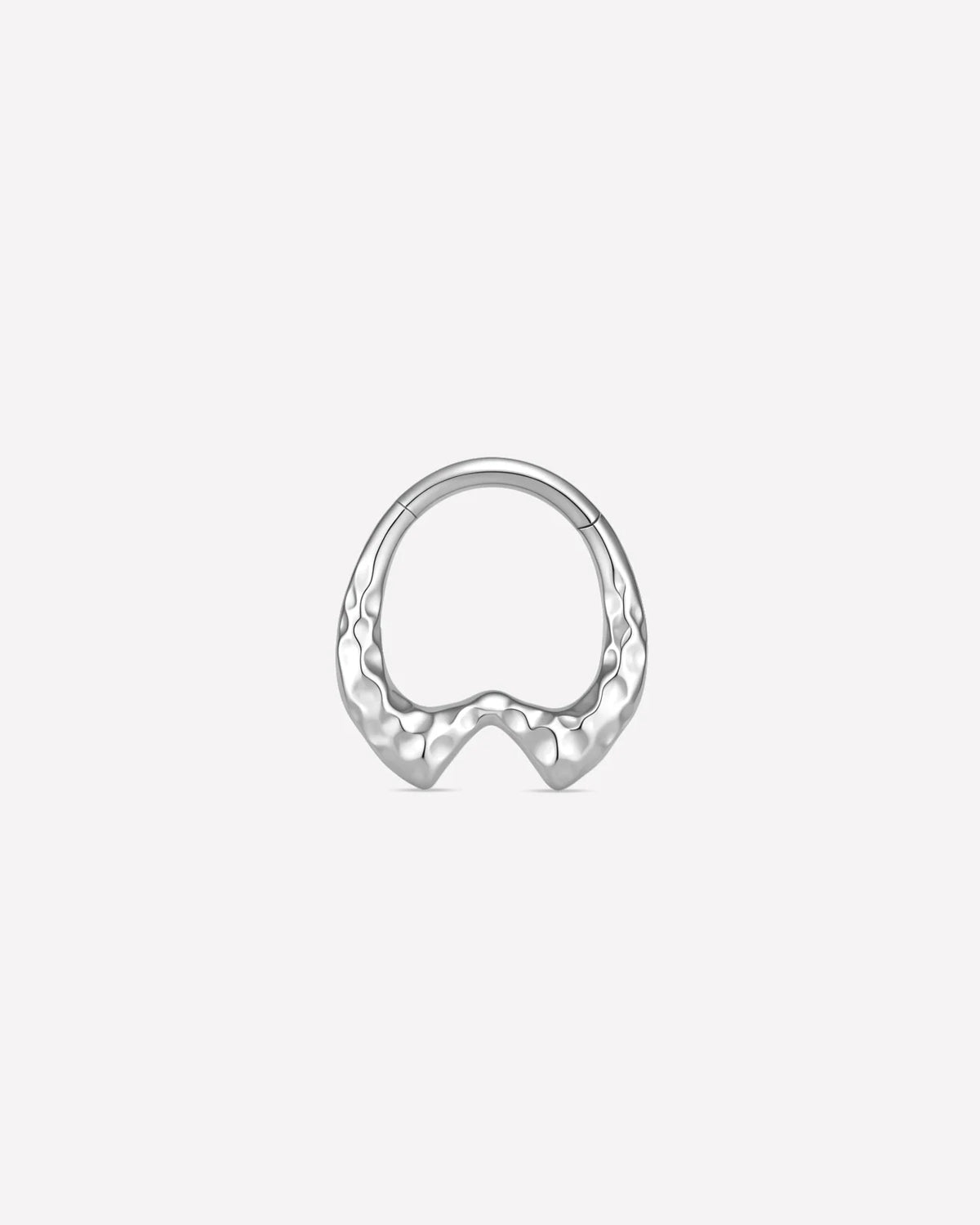 Molten Tide Clicker Ring Silver front view