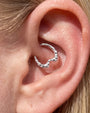 Molten Tide Clicker Ring Silver daith styling