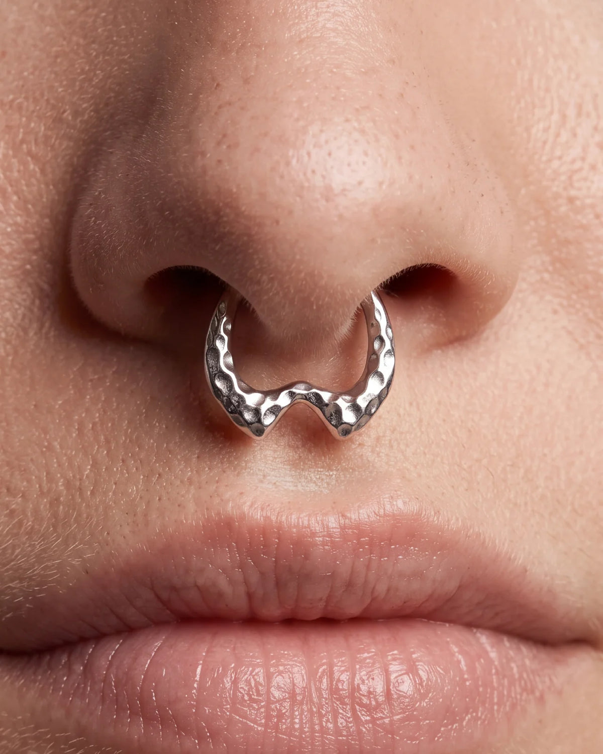 Molten Tide Clicker Ring Silver septum styling