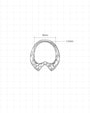 Molten Tide Clicker Ring Silver size guide