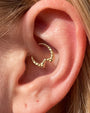 Molten Tide Clicker Ring Gold daith styling