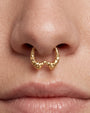 Molten Tide Clicker Ring Gold septum styling