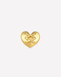 Heart Remix Flatback Stud in gold tone, front view