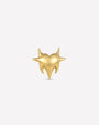 Heart Spark Flatback Stud in gold tone, front view