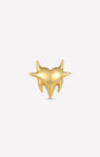 Heart Spark Flatback Stud in gold tone, front view