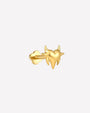 Heart Spark Flatback Stud in gold tone, side view