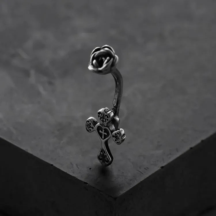 ETERNAL ELEGANCE CROSS BELLY BUTTON RING
