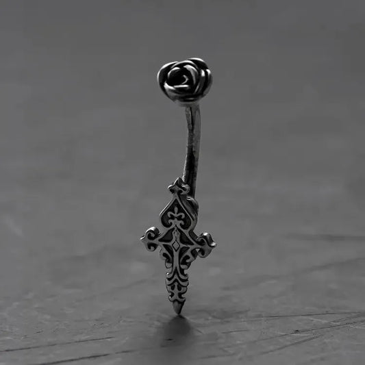 ETERNAL ROSE FAITH BELLY BUTTON RING