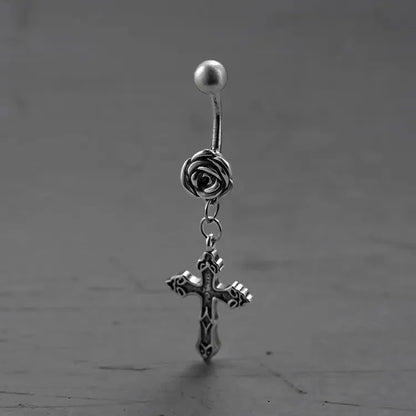 DIVINE ROSE BELLY BUTTON RING
