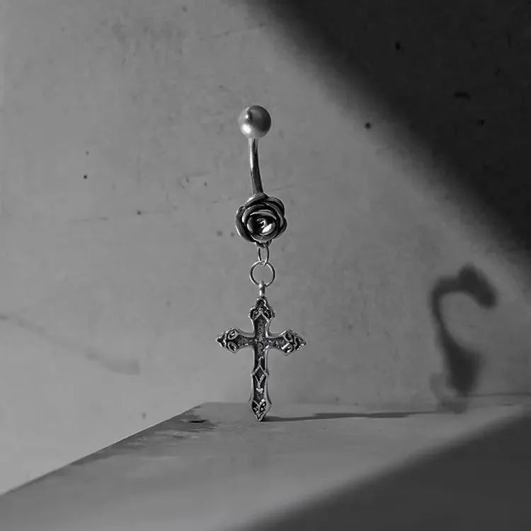 DIVINE ROSE BELLY BUTTON RING