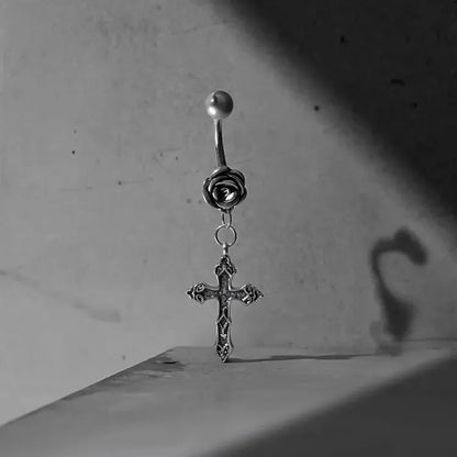 DIVINE ROSE BELLY BUTTON RING