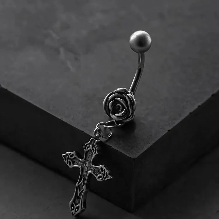 DIVINE ROSE BELLY BUTTON RING