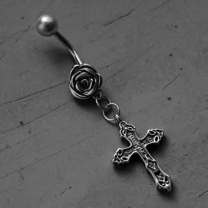 DIVINE ROSE BELLY BUTTON RING