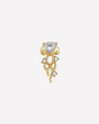 Moonlit Jellyfish gold clear flatback stud front view
