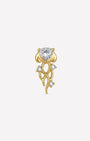 Moonlit Jellyfish gold clear flatback stud front view