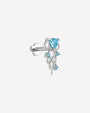 Moonlit Jellyfish silver ocean mist flatback stud side view