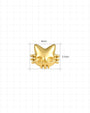 Phantom Cat Flatback Stud gold 6mm by 5.1mm front size guide