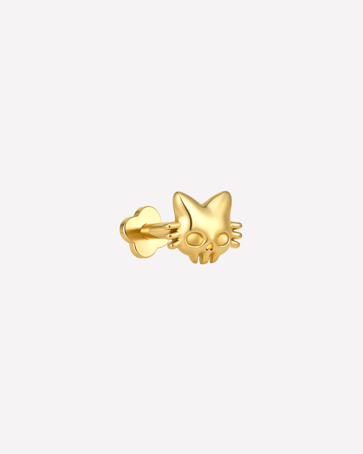 Phantom Cat Flatback Stud gold side view