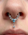 Regal Waltz Clicker Ring silver septum styling